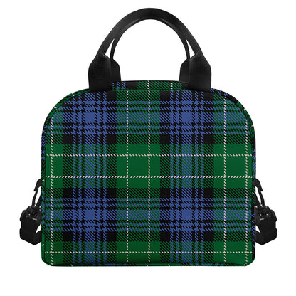 Knitted Scottish Plaid Print Insulated Lunch Bag