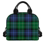 Knitted Scottish Plaid Print Insulated Lunch Bag