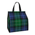 Knitted Scottish Plaid Print Insulated Lunch Tote