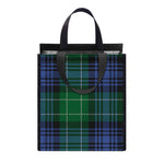 Knitted Scottish Plaid Print Insulated Lunch Tote