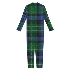 Knitted Scottish Plaid Print Jumpsuit