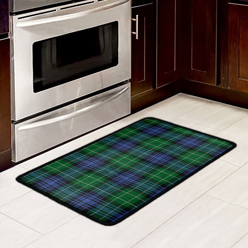 Knitted Scottish Plaid Print Kitchen Mat