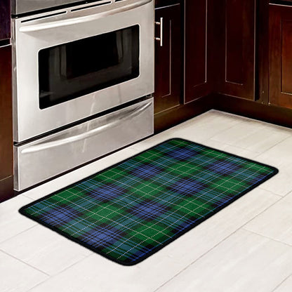 Knitted Scottish Plaid Print Kitchen Mat