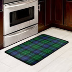Knitted Scottish Plaid Print Kitchen Mat