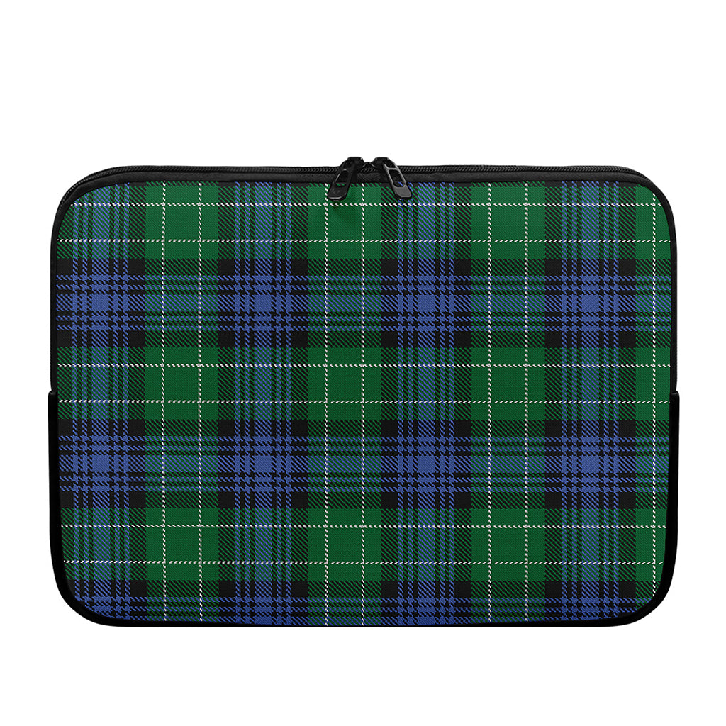 Knitted Scottish Plaid Print Laptop Sleeve
