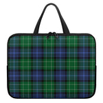 Knitted Scottish Plaid Print Laptop Sleeve With Handle