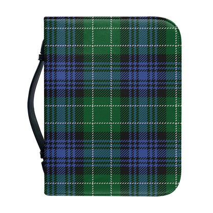 Knitted Scottish Plaid Print Leather Bible Cover