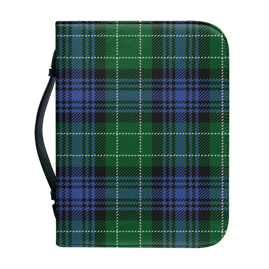 Knitted Scottish Plaid Print Leather Bible Cover