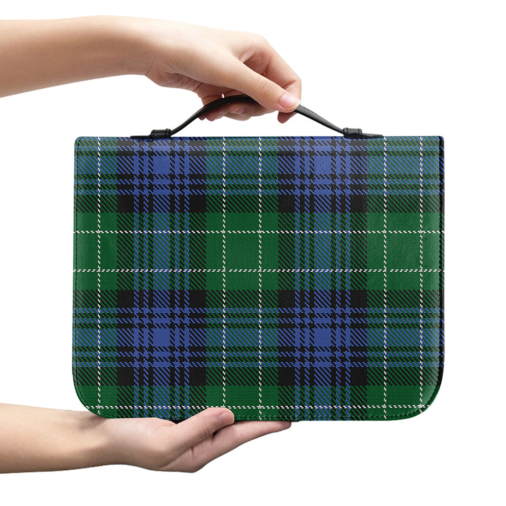 Knitted Scottish Plaid Print Leather Bible Cover