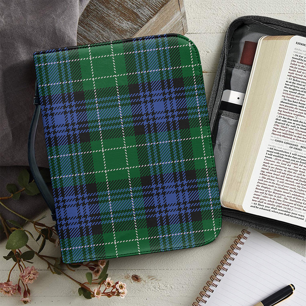 Knitted Scottish Plaid Print Leather Bible Cover