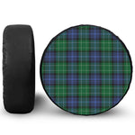 Knitted Scottish Plaid Print Leather Spare Tire Cover