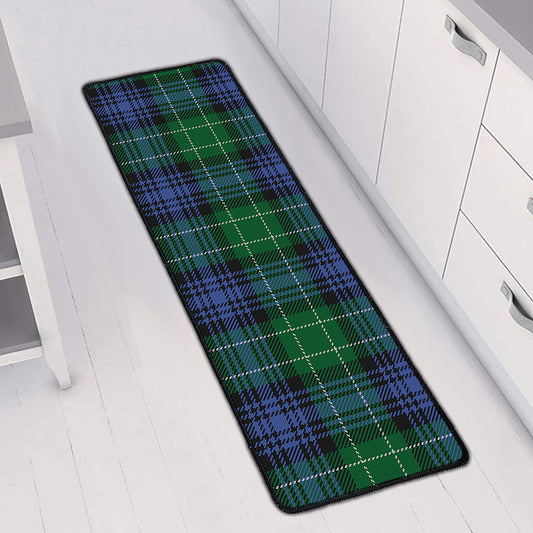 Knitted Scottish Plaid Print Long Kitchen Mat