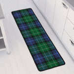 Knitted Scottish Plaid Print Long Kitchen Mat