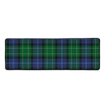 Knitted Scottish Plaid Print Long Kitchen Mat