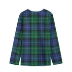 Knitted Scottish Plaid Print Long Sleeve Short Coat