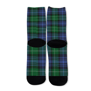 Knitted Scottish Plaid Print Long Socks