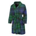 Knitted Scottish Plaid Print Men's Bathrobe