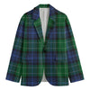 Knitted Scottish Plaid Print Men's Blazer