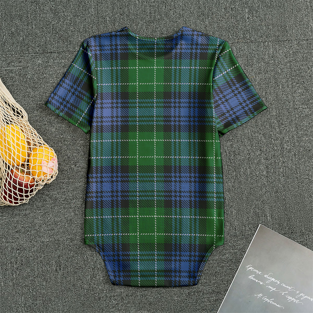 Knitted Scottish Plaid Print Men's Bodysuit