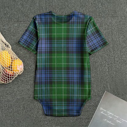 Knitted Scottish Plaid Print Men's Bodysuit