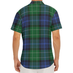 Knitted Scottish Plaid Print Men's Deep V-Neck Shirt