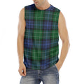 Knitted Scottish Plaid Print Men's Fitness Tank Top