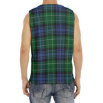 Knitted Scottish Plaid Print Men's Fitness Tank Top