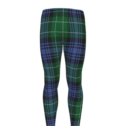 Knitted Scottish Plaid Print Men's leggings