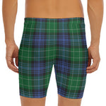 Knitted Scottish Plaid Print Men's Long Boxer Briefs