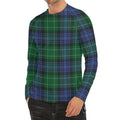 Knitted Scottish Plaid Print Men's Long Sleeve Rash Guard