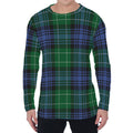 Knitted Scottish Plaid Print Men's Long Sleeve T-Shirt