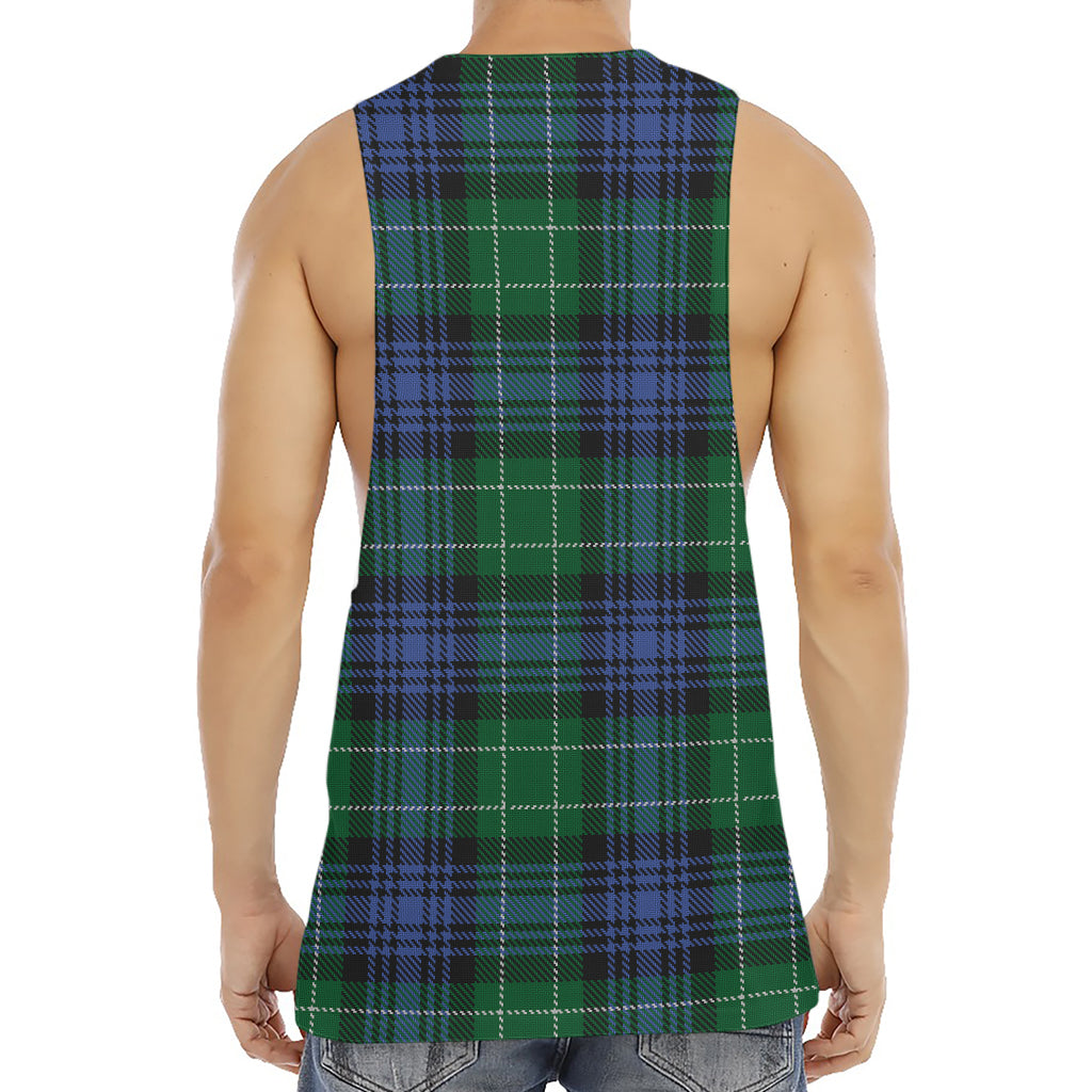 Knitted Scottish Plaid Print Men's Muscle Tank Top