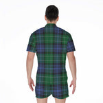 Knitted Scottish Plaid Print Men's Rompers