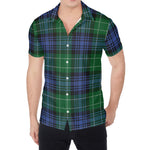 Knitted Scottish Plaid Print Men's Shirt