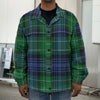 Knitted Scottish Plaid Print Men's Shirt Jacket