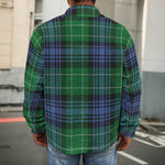 Knitted Scottish Plaid Print Men's Shirt Jacket