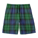 Knitted Scottish Plaid Print Men's Swim Trunks