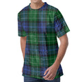Knitted Scottish Plaid Print Men's Velvet T-Shirt