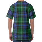 Knitted Scottish Plaid Print Men's Velvet T-Shirt