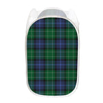 Knitted Scottish Plaid Print Mesh Laundry Hamper
