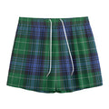 Knitted Scottish Plaid Print Mesh Shorts