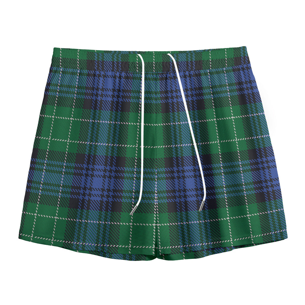 Knitted Scottish Plaid Print Mesh Shorts