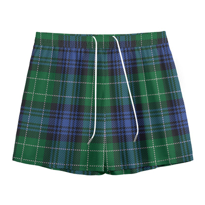 Knitted Scottish Plaid Print Mesh Shorts