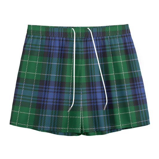 Knitted Scottish Plaid Print Mesh Shorts