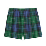Knitted Scottish Plaid Print Mesh Shorts