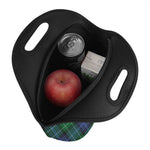 Knitted Scottish Plaid Print Neoprene Lunch Bag