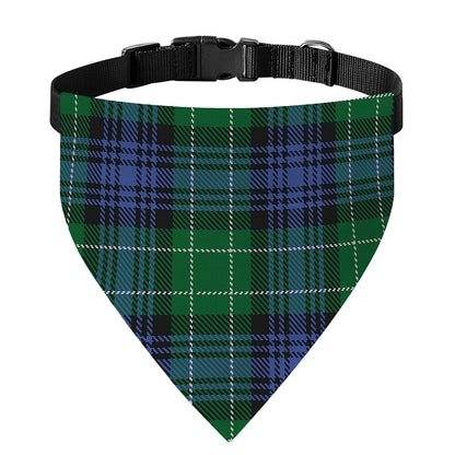 Knitted Scottish Plaid Print Over The Collar Dog Bandana