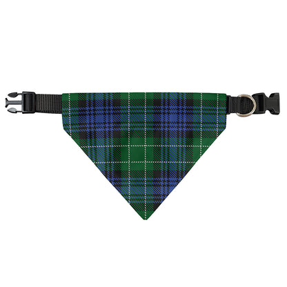 Knitted Scottish Plaid Print Over The Collar Dog Bandana