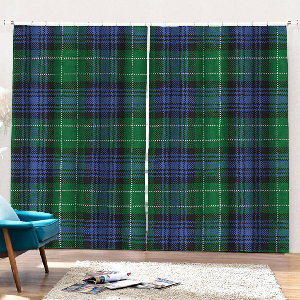 Knitted Scottish Plaid Print Pencil Pleat Curtains