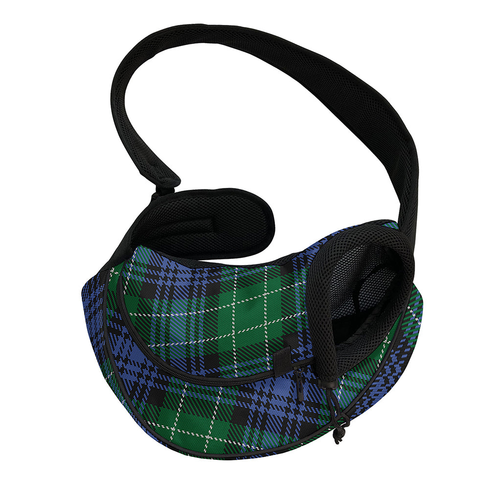Knitted Scottish Plaid Print Pet Sling Carrier
